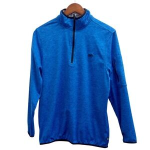 LEG3ND GOLF Mens Blue Heathered Quarter Zip Pullover Athletic Shirt M / #1276
